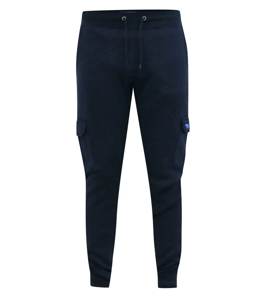 D555 Men's Navy Joggers with Cargo Pocket and Ribbed Cuffs (TILDEN 1)